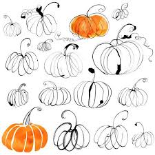 Margaret Berg Art Illustration Fall Halloween Liked On Polyvore Featuring Backgrounds Fall Pumpkin Drawing Pumpkin Illustration Halloween Illustration