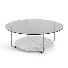 Shop the marble coffee tables collection on chairish, home of the best vintage and used furniture, decor and art. Moricio Round Marble Glass Coffee Table Marble White La Redoute Interieurs La Redoute