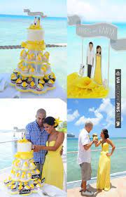 Beach Bride In A Sunny Yellow Wedding Dress Awesome Via Weddingpins Net Yellow Wedding Inspiration Yellow Wedding Beach Bride