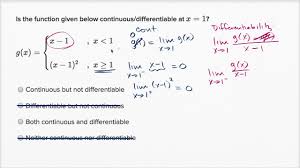 As x gets closer and closer to c then f(x) gets closer and closer to f(c) and we have to check from both directions: Differentiability At A Point Algebraic Function Isn T Differentiable Video Khan Academy