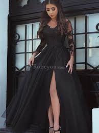 Graduation en mm de 0 à 6 cm sur le manche permettant la mesure de la zone d'incision. Robe De Bal D Epaule Ajouree Avec Manche Longue Charme De Mode De Bal Naturel Robeyou Black Lace Prom Dress Evening Dresses With Sleeves Evening Dresses Prom