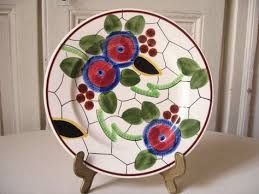 Assiette Faience Villeroy Et Boch Modele Weekend Decor Peint Main Vaisselle Art Deco Annees 1920 1930