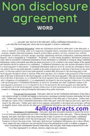 Check spelling or type a new query. Sample Free Non Disclosure Agreement Nda Template Word Car Insurance And Sample Contracts