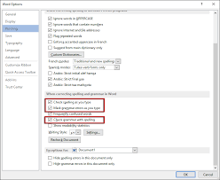 التدقيق الإملائي والتدقيق النحوي في Microsoft Word وورد أكاديمية حسوب