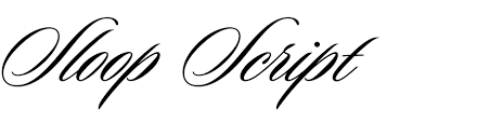 Lisans hakkı font yazarına aittir. Sloop Script In Use Fonts In Use