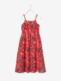 Par son expertise et sa créativité, vertbaudet développe une offre exclusive pour accompagner les futurs et jeunes parents : Robe Longue Imprimee Fille Rouge Imprime Vertbaudet
