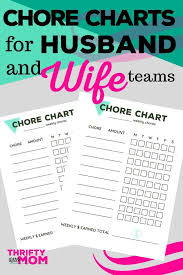 Adult Chore Charts For Husbands Wives Thrifty Little Mom