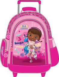 Chairs include a safety locking mechanism. Doc Mcstuffins Trolley Bag 14 Inch