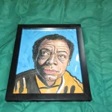 James Baldwin Mixed Media Watercolor Painting 8x10 Inches