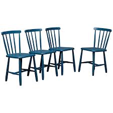 Buy wooden dining room chairs and get the best deals at the lowest prices on ebay! Set Of 4 Blue Painted Dining Chairs Kitchen Chair Wood At 1stdibs