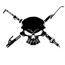 Welder Skull Decal 2 Welding Stickers Skull Decal Welder Tattoo