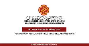 Pelbagai jawatan kosong kelantan terkini, swasta, part time, freelance, full time & internship 2020/2021. Jawatan Kosong Terkini Perbadanan Kemajuan Iktisad Negeri Kelantan Pkink Kerani Kerja Kosong Kerajaan Swasta