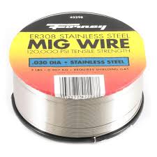 forney 0 030 dia 308er stainless steel mig wire 2 lb spool