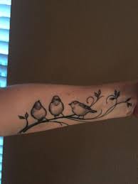 A tattoo i did recently on one of my best friends. Arm Three Little Birds Tattoo Tattoo Design