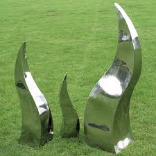 A great garden ornament, the colour is very good it's not solar but very bright and. Metal Garden Sculptures Amazing Flames In Stainless Steel