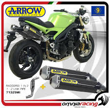 Triumph daytona 675 & street triple. Arrow Exhaust Round Sil Carbon Fibre Silencer Homologated For Triumph Speed Triple 1050i 2007 2010