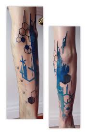 Mon Travail My Work Maika Tattoo Art Hexagon Tattoo Geometric Tattoo Lower Leg Tattoos