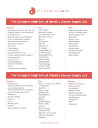 Download the elementary art room starter supply list below. A Complete List Of Supplies For Your New Art Room The Art Of Education University