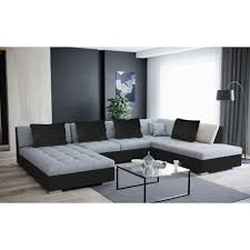 La combinaison des couleurs du revêtement en tissu velours raffiné complète à la perfection l'allure élégante de ce. Canape D Angle Convertible En U Otis Avec Lit Sans Accoudoir