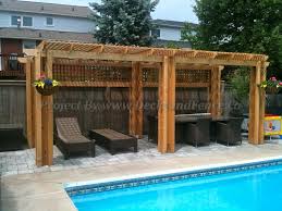 Pool Deck With Cedar Pergola Toronto Decks Design Deck Building Company Pvc Azek And Cedar
