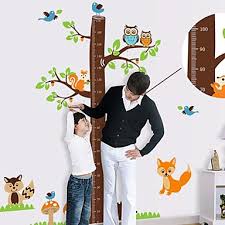 11 99 Createforlife Cartoon Tree Height Chart Kids Nursery Room Wall Sticker Wall Art Decals