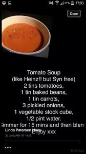 Syn Free Heinz Tomato Soup World Recipes Slimming World Recipes Syn Free Slimming World Dinners