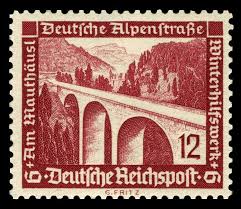 Winterhilfswerk Bauten Deutsche Alpenstrasse Am Mauthausl 12 6 Rpf 1936 M 639 Stamp German Stamps Germany