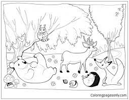 All the images that appear here are the pictures we collect from various media on the internet. Forest Animal 1 Coloring Pages Forest Coloring Pages Coloring Pages For Kids And Adults