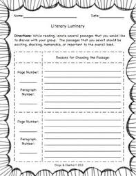 Literature Circle Role Sheet Packet Literature Circle Roles Literature Circles Literacy Circles