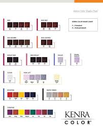 Kenra Color Shade Chart Kenra Color Hair Color Swatches