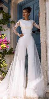 27 Wedding Pantsuit Jumpsuit Trendy Ideas Wedding Dress Jumpsuit Wedding Dresses White Jumpsuit Wedding
