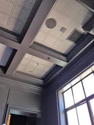 Phillip Jeffries Rivets Installed On A Coffered Ceiling Paradise Valley Az My Install Wallpaper Ceiling Coffered Ceiling Ceiling Design