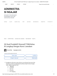 Contoh soal pdto kelas 10 beserta jawaban guru ilmu sosial. 15 Soal Un Teori Kejuruan Otomotif Dan Kunci Jawaban Ideas In 2021 Sigma Blog Edu