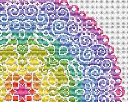 Spectral Mandala Cross Stitch Kit Complete Counted Kit