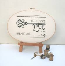 Cross stitch wedding samplers free patterns. Vintage Love Key Wedding Sampler Cross Stitch Kit By Stitch Kits Crafts Notonthehighstreet Com
