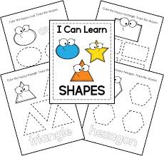 tracing shapes practice pages for preschool walking by the way