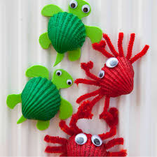 Le Crabe Et La Tortue Craft Truc Et Bricolage Creations De Maternelle