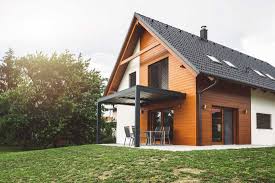Slate porch floor and steps! Front Door Color For A Brown House 19 Ideas In Pictures Home Decor Bliss