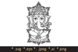 Hinduism coloring pages photo gallery. Hindu Elephant Head God Lord Ganesh Template For Coloring Book Cutting File Svg Hinduism Paisley Background Indian Hindu Motifs Henna Tattoo Textiles Sticker Cheerful Colorful Style Vector Elements Isolated Monochrome Linear Figure