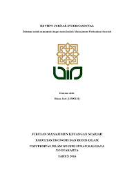 Berikut ini adalah beberapa informasi detail yang berhubungan dengan contoh jurnal yang dimaksud. Review Jurnal Internasional
