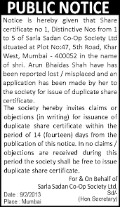 Here is one basic notice writing format from the. Public Notice Ads In 2 Newspapers Starts 890 09821566223