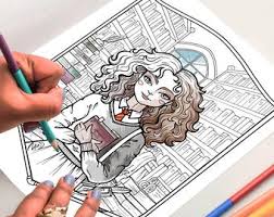 Harry potter printable coloring pages for kids. Harry Potter Coloring Etsy