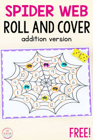 Spider Roll And Cover Math Game Halloween Math Centers Halloween Kindergarten Halloween Math Activities