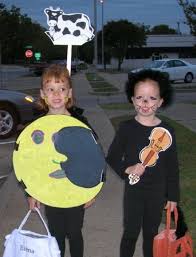 Halloween 2006 Hey Diddle Diddle The Cow Jumping Over The Moon And The Cat And The Nursery Rhyme Costume Teacher Halloween Costumes Toddler Cow Costume