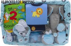 This beautifully presented gift box is filled with a crochet bunny, leather oxford baby shoes, a linen hair bow and a wooden teether. Bundle Of Joy Deluxe Baby Girl Or Boy Gift Basket Medium 16 Piece New Baby Gift Set Blue You Can Gifts For Newborn Boy Baby Boy Gifts New Baby Products