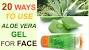 Aloe Vera Plant For Face Before And After