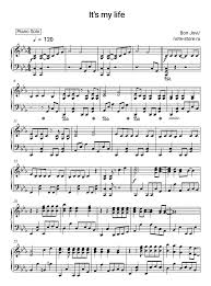 Bon jovi crush it's my life. Bon Jovi It S My Life Noten Fur Piano Downloaden Fur Anfanger Klavier Solo Sku Pso0009541