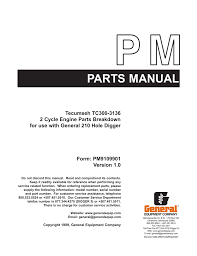 Tecumseh Tc300 3136 2 Cycle Engine Parts Breakdown