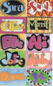 Name Tags I Drew For Kids I Work With 6 Name Drawings Kids Art Projects Drawing For Kids