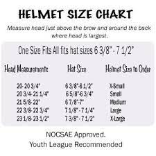Youth Football Helmet Sizing Helmets The Information For The Helmets Are Below Along With A Size Football Helmets Youth Football Football